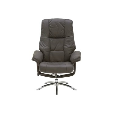 Fotel obrotowy z podnóżkiem Lucie antracytowy