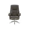 Fotel obrotowy z podnóżkiem Lucie antracytowy