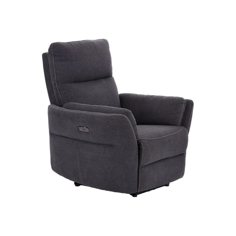 Fotel tradycyjny Redom z elektryczną funkcją relaks szary