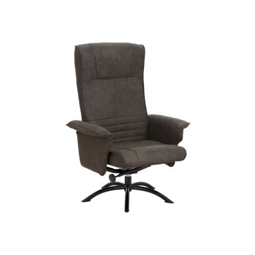 Fotel obrotowy Carla z podnóżkiem antracytowy
