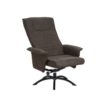 Fotel obrotowy Carla z podnóżkiem antracytowy