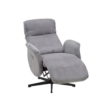 Fotel tradycyjny z funkcją relaks Karin sztruksowy szary