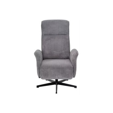 Fotel tradycyjny z funkcją relaks Karin sztruksowy szary