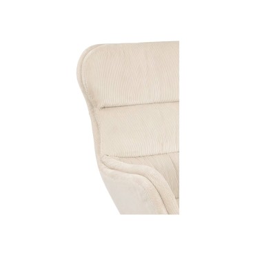 Fotel uszak obrotowy Tabbe z podnóżkiem beżowy