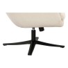 Fotel uszak obrotowy Tabbe z podnóżkiem beżowy