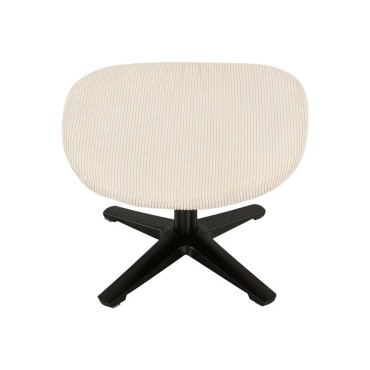 Fotel uszak obrotowy Tabbe z podnóżkiem beżowy