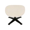 Fotel uszak obrotowy Tabbe z podnóżkiem beżowy