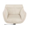 Fotel uszak obrotowy Tabbe z podnóżkiem beżowy