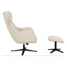 Fotel uszak obrotowy Tabbe z podnóżkiem beżowy