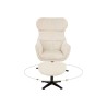 Fotel uszak obrotowy Tabbe z podnóżkiem beżowy