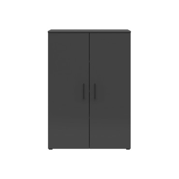 Regał MultiDo 80 cm z 2 drzwiami grafitowy