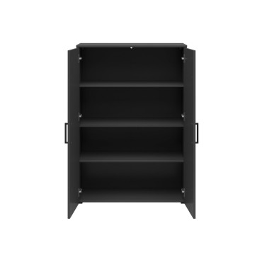 Regał MultiDo 80 cm z 2 drzwiami grafitowy