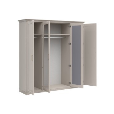 Szafa czterodrzwiowa Anga 201 cm z lustrem kashmir