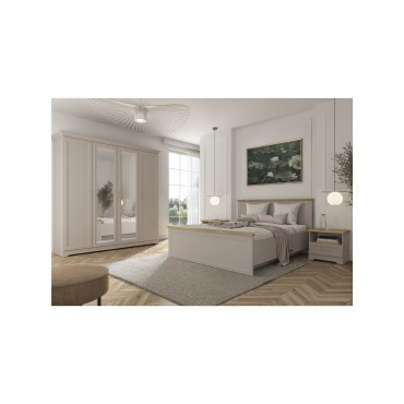 Łóżko Anga A 160x200 kashmir/dąb mauvella