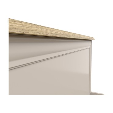 Łóżko Anga B 160x200 ze stelażem i pojemnikiem kashmir/dąb mauvella