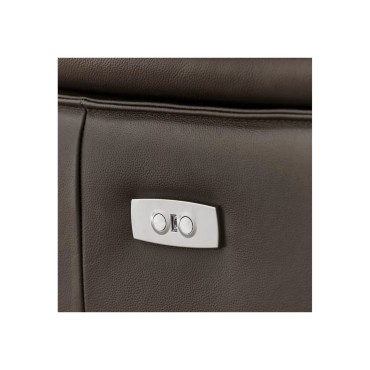 Sofa dwuosobowa z funkcją relaks Matera ciemnobrązowa