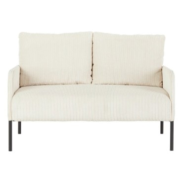 Sofa dwuosobowa Cord nierozkładana beżowa