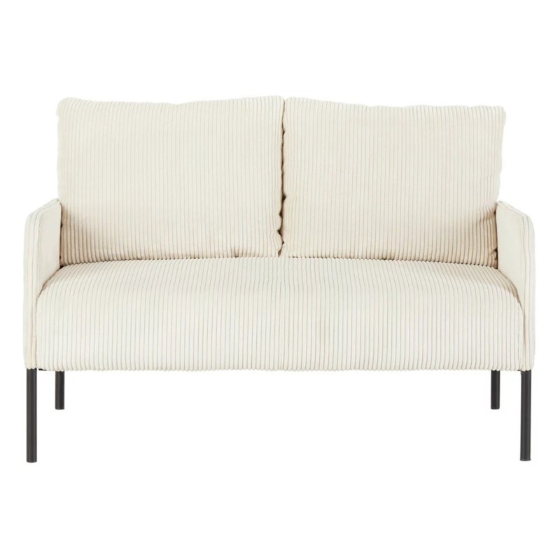 Sofa dwuosobowa Cord nierozkładana beżowa