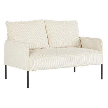 Sofa dwuosobowa Cord nierozkładana beżowa