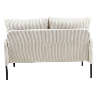 Sofa dwuosobowa Cord nierozkładana beżowa