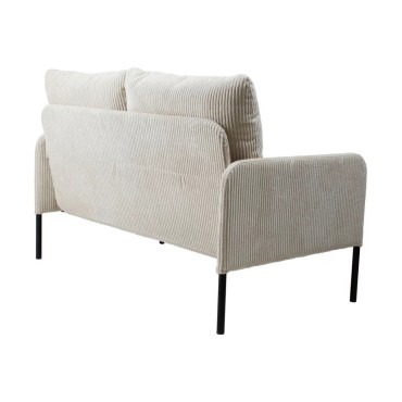 Sofa dwuosobowa Cord nierozkładana beżowa