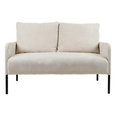 Sofa dwuosobowa Cord nierozkładana beżowa