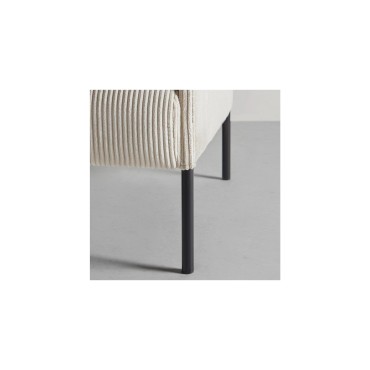 Sofa dwuosobowa Cord nierozkładana beżowa