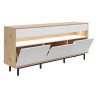 Komoda Gap 190 cm z 3 drzwiami i szufladami dąb artisan/biały