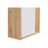 Regał Gap 52 cm z drzwiami i 3 półkami dąb artisan/biały