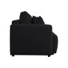 Sofa trzyosobowa Zonte rozkładana z pojemnikiem szenilowa czarna