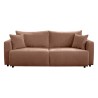 Sofa trzyosobowa Zonte rozkładana z pojemnikiem szenilowa brązowa