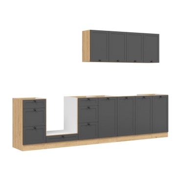 Komplet kuchenny Junona Line 300 cm grafitowy