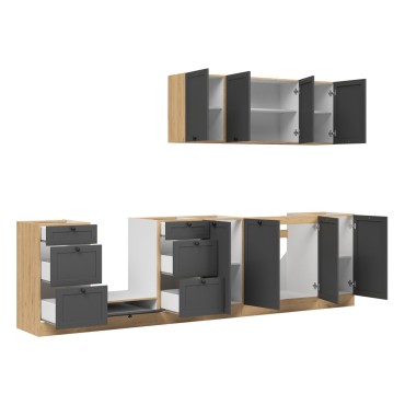 Komplet kuchenny Junona Line 300 cm grafitowy