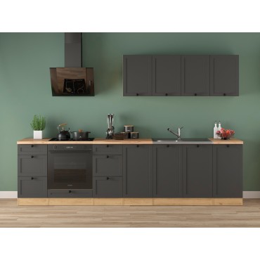 Komplet kuchenny Junona Line 300 cm grafitowy