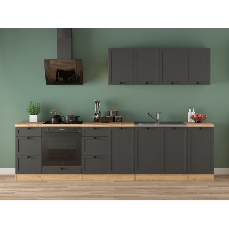 Komplet kuchenny Junona Line 300 cm grafitowy