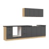 Komplet kuchenny Junona Line 300 cm grafitowy z blatem
