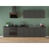Komplet kuchenny Junona Line 300 cm grafitowy z blatem