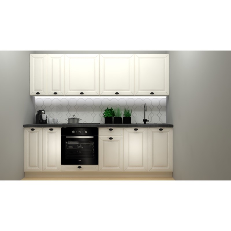 Komplet kuchenny Older 240 cm bez blatu i uchwytów biały canadian