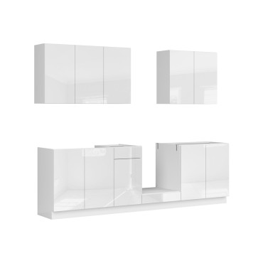 Komplet kuchenny Top Line 260 cm biały połysk