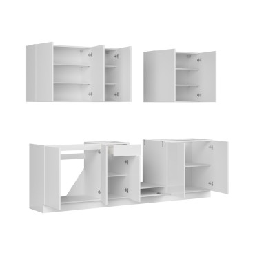 Komplet kuchenny Top Line 260 cm biały połysk