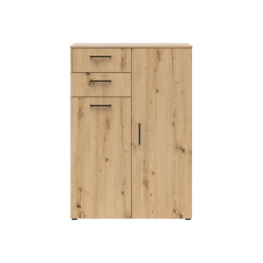 Komoda MultiDo 80 cm z 2 drzwiami i 2 szufladami dąb artisan