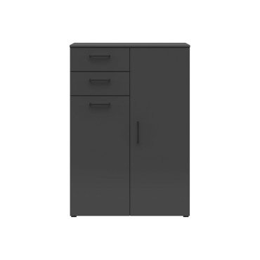 Komoda MultiDo 80 cm z 2 drzwiami i 2 szufladami grafitowa
