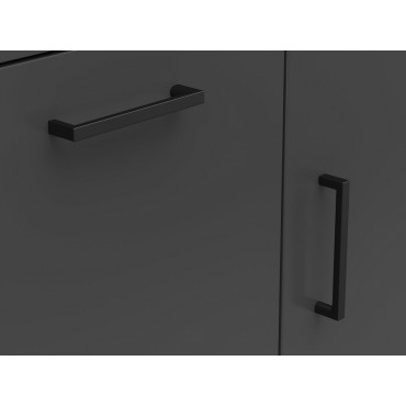 Komoda MultiDo 80 cm z 2 drzwiami i 2 szufladami grafitowa