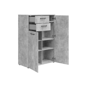 Komoda MultiDo 80 cm z 2 drzwiami i 2 szufladami jasny atelier