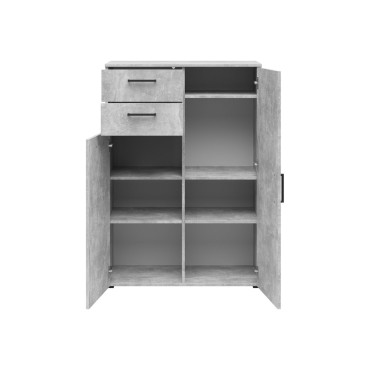 Komoda MultiDo 80 cm z 2 drzwiami i 2 szufladami jasny atelier