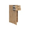 Komoda MultiDo 45 cm z drzwiami i 2 szufladami dąb artisan