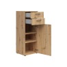 Komoda MultiDo 45 cm z drzwiami i 2 szufladami dąb artisan