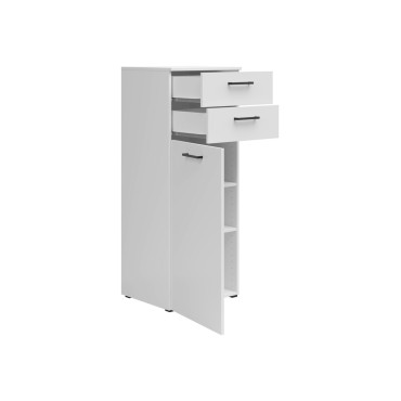 Komoda MultiDo 45 cm z drzwiami i 2 szufladami biała