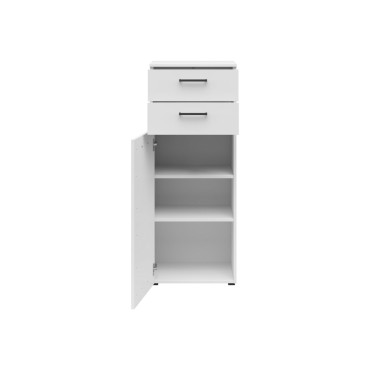 Komoda MultiDo 45 cm z drzwiami i 2 szufladami biała