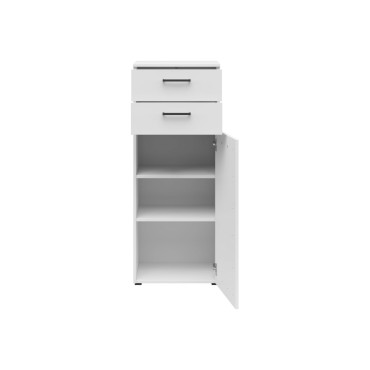 Komoda MultiDo 45 cm z drzwiami i 2 szufladami biała